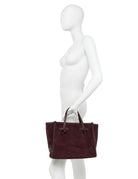 borsa suede marcella amarone - gianni chiarini - shopper