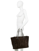 borsa suede marcella cognac - gianni chiarini - shopper