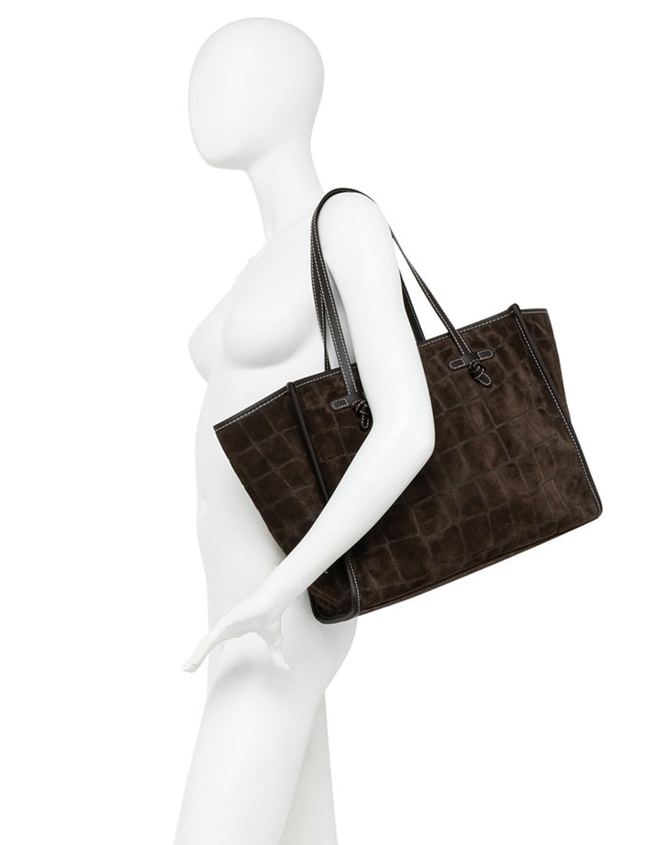 borsa suede marcella cognac - gianni chiarini - shopper