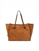 borsa suede marcella cognac - gianni chiarini - shopper