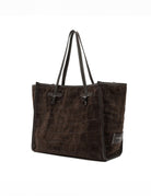 borsa suede marcella espresso - gianni chiarini - shopper