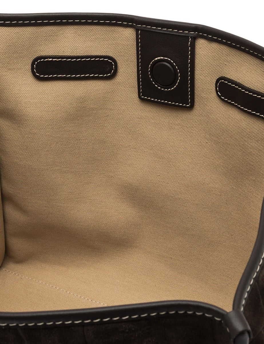 borsa suede marcella espresso - gianni chiarini - shopper