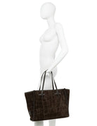 borsa suede marcella espresso - gianni chiarini - shopper