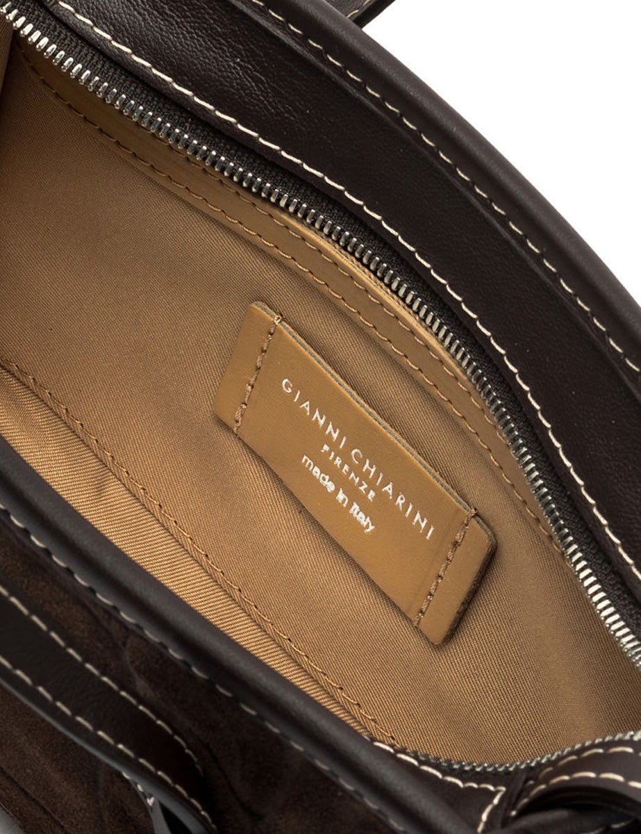 borsa suede marcella espresso - Frida SRL