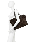 borsa suede marcella espresso - gianni chiarini - shopper