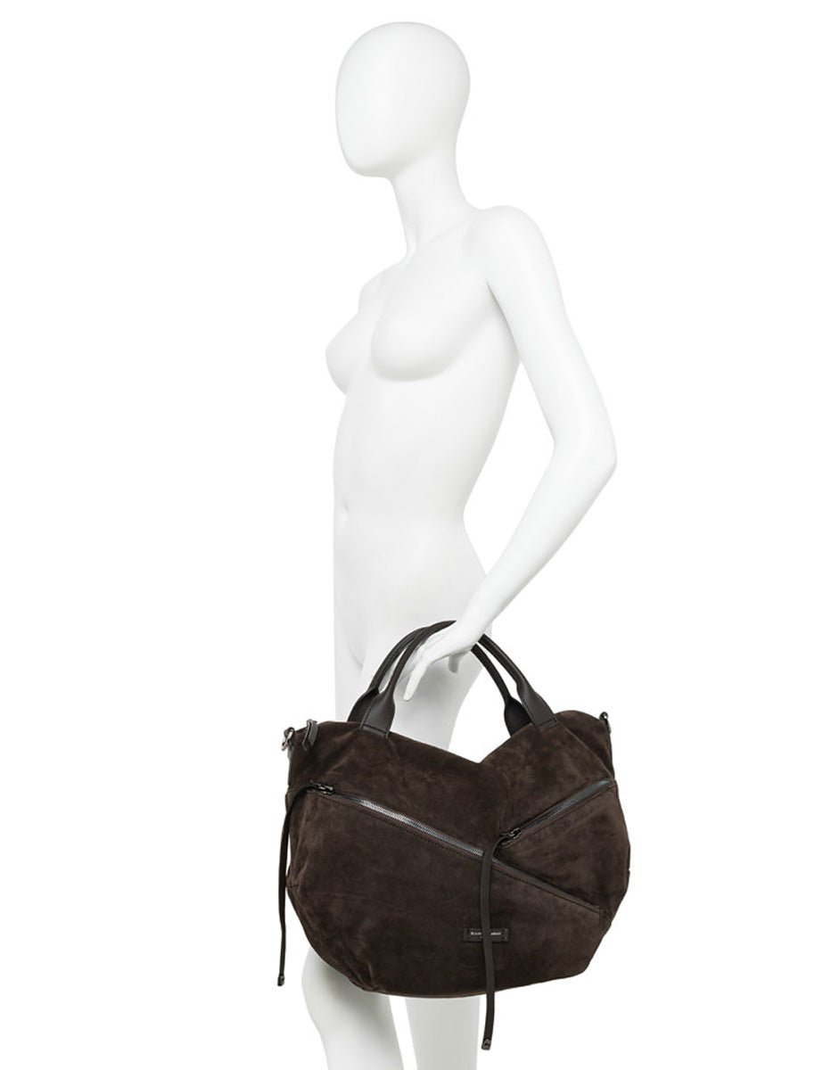 borsa suede shania moka - gianni chiarini - shopper