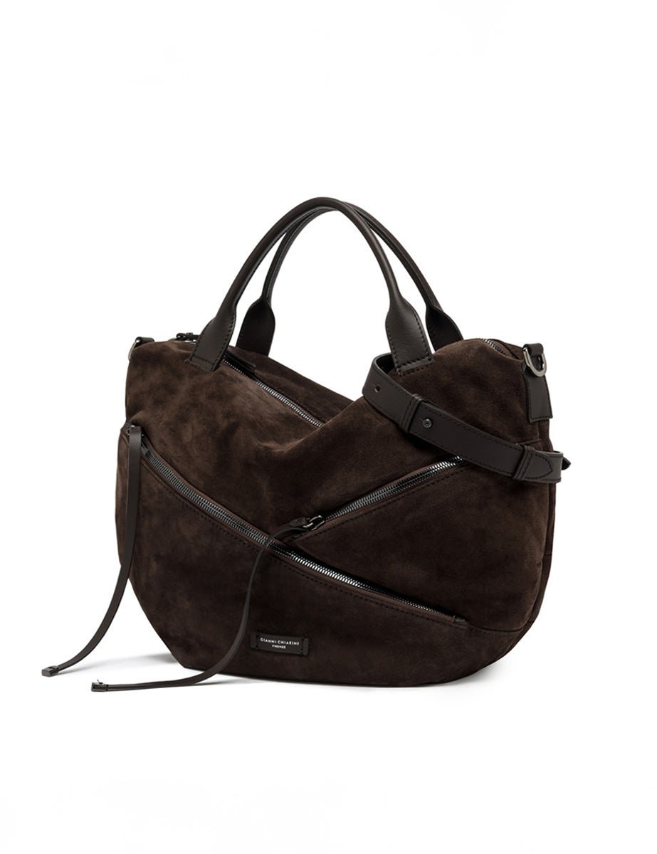 borsa suede shania moka - gianni chiarini - shopper