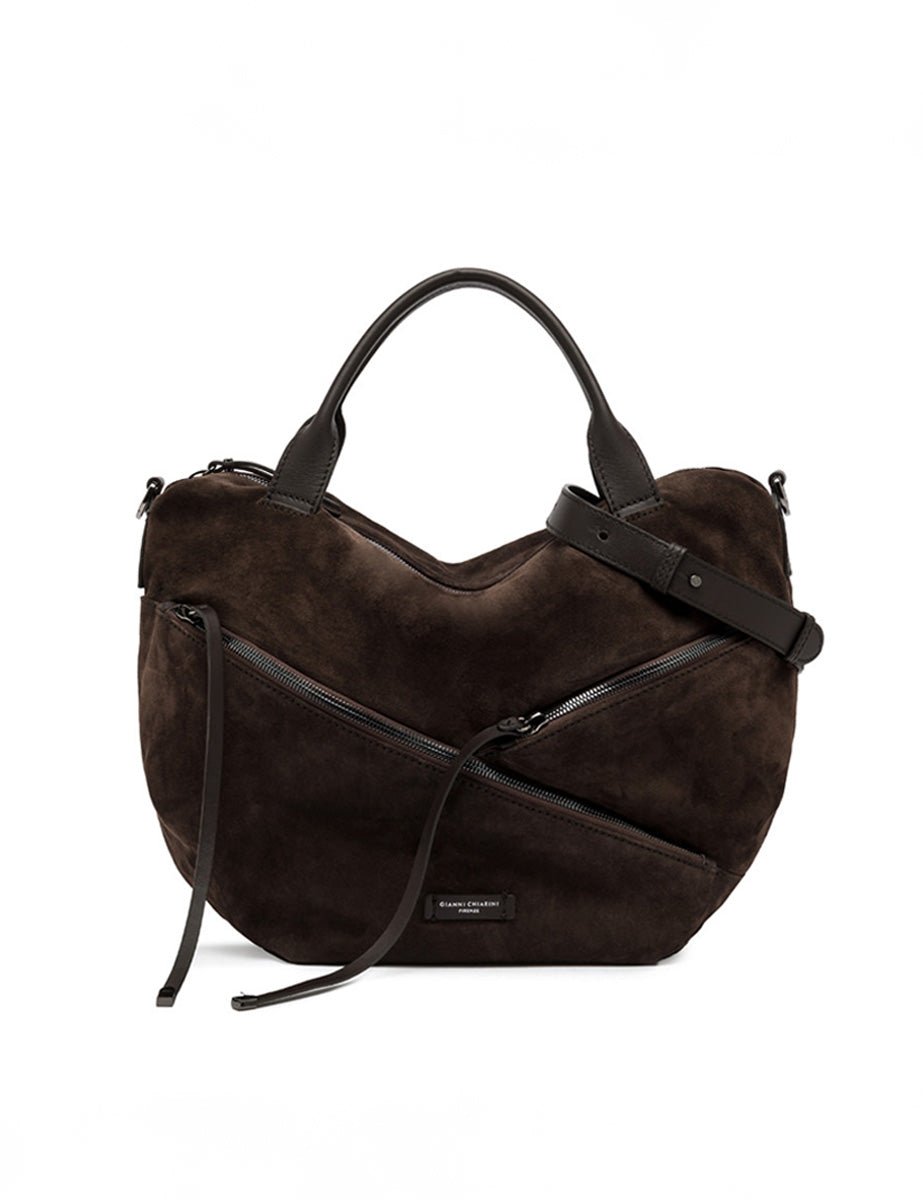 borsa suede shania moka - gianni chiarini - shopper