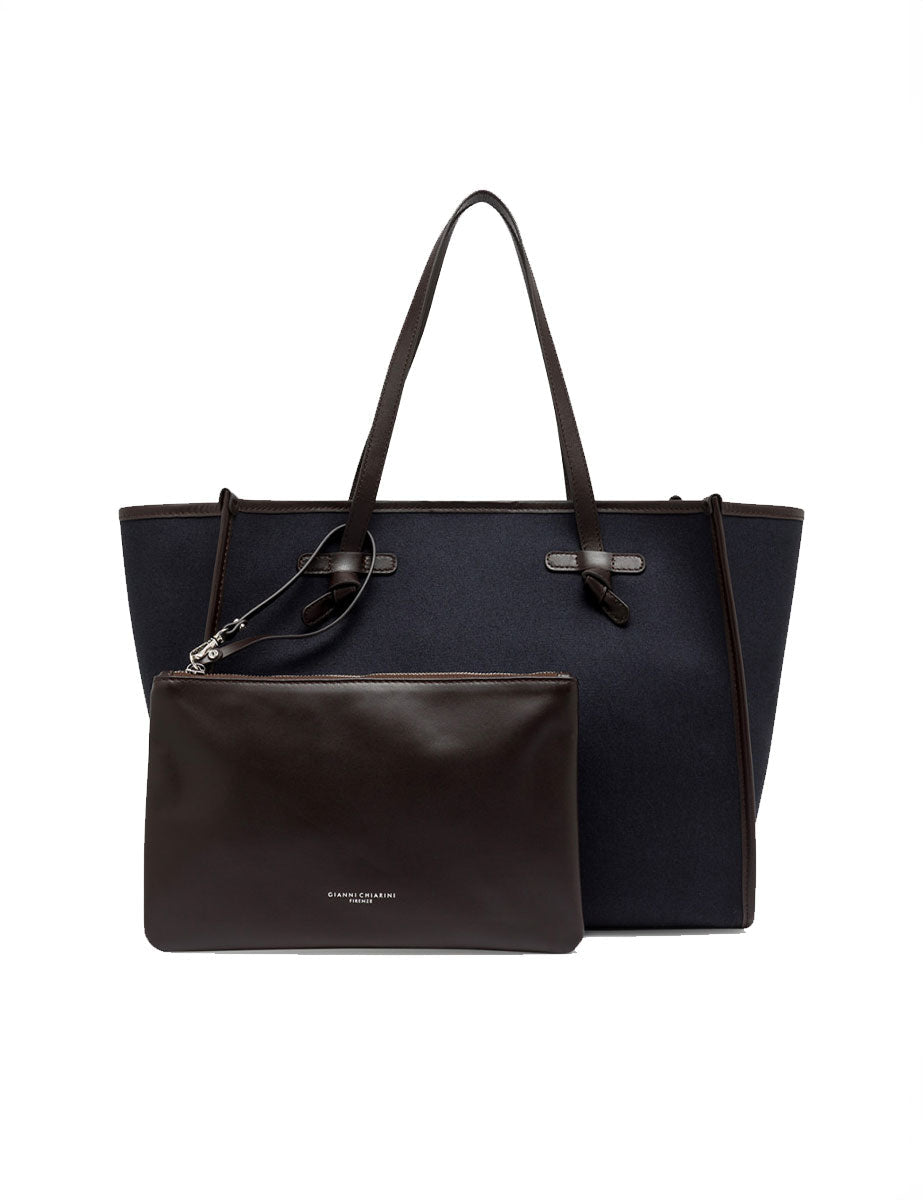 borsa tessuto marcella blu - gianni chiarini - shopper