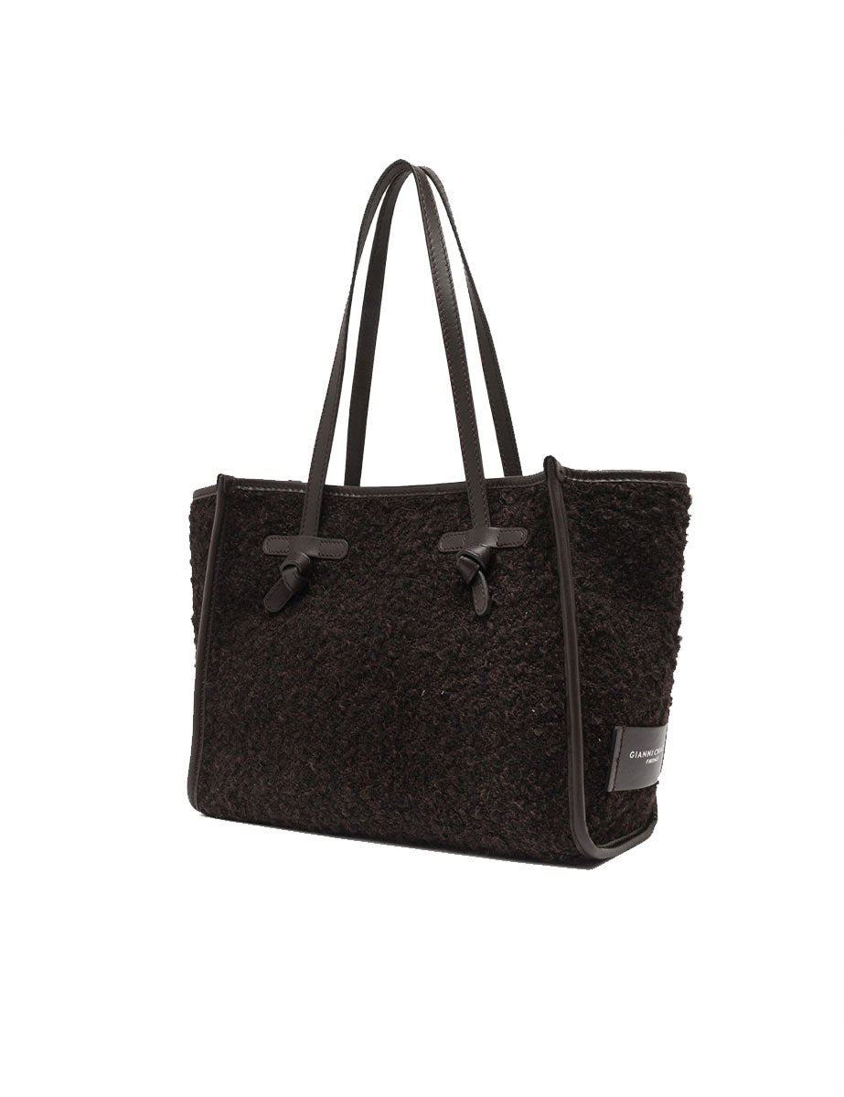 borsa tessuto marcella marrone scuro - gianni chiarini - shopper