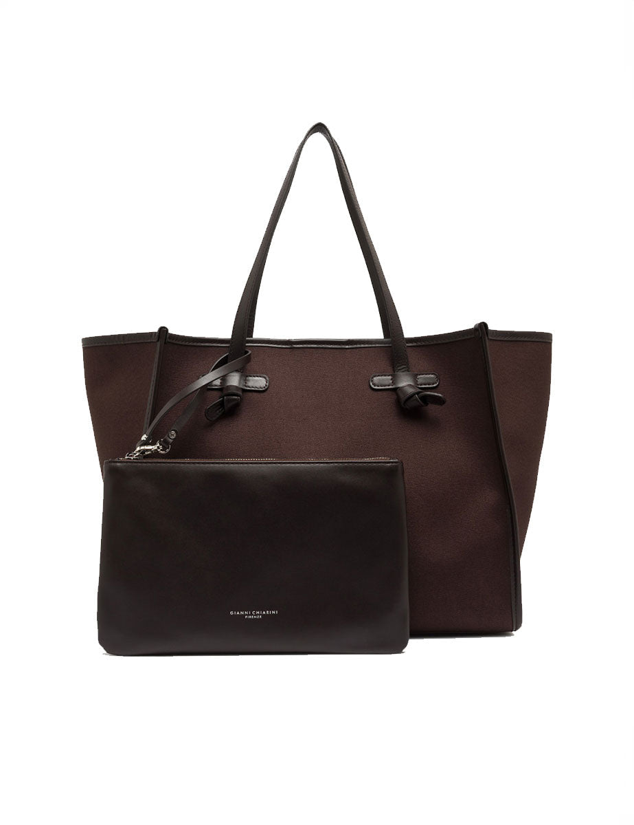 borsa tessuto marcella marrone scuro - gianni chiarini - shopper
