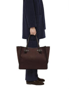 borsa tessuto marcella marrone scuro - gianni chiarini - shopper
