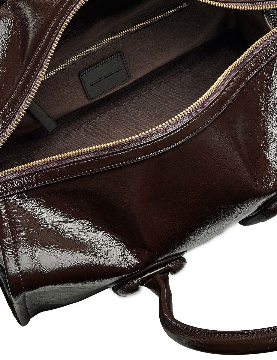 borsa the carryall city tote pelle marrone cioccolato - marc jacobs - shopper