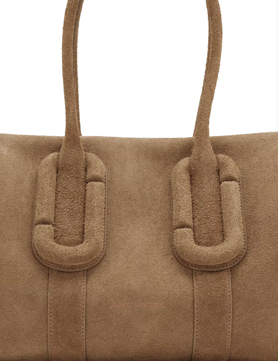borsa the carryall city tote suede marrone nocciola - marc jacobs - shopper