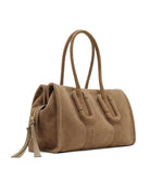 borsa the carryall city tote suede marrone nocciola - marc jacobs - shopper