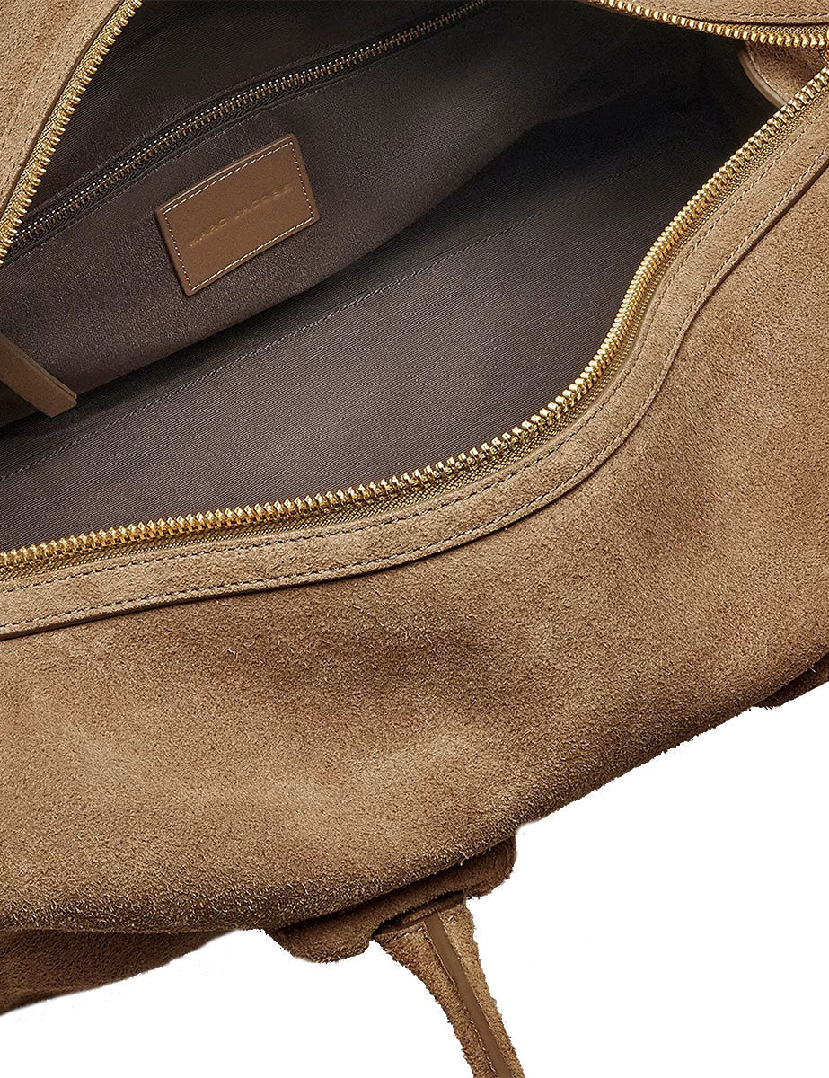 borsa the carryall city tote suede marrone nocciola - marc jacobs - shopper