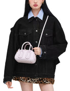 borsa the micro bauletto pelle rosa - marc jacobs - clutch