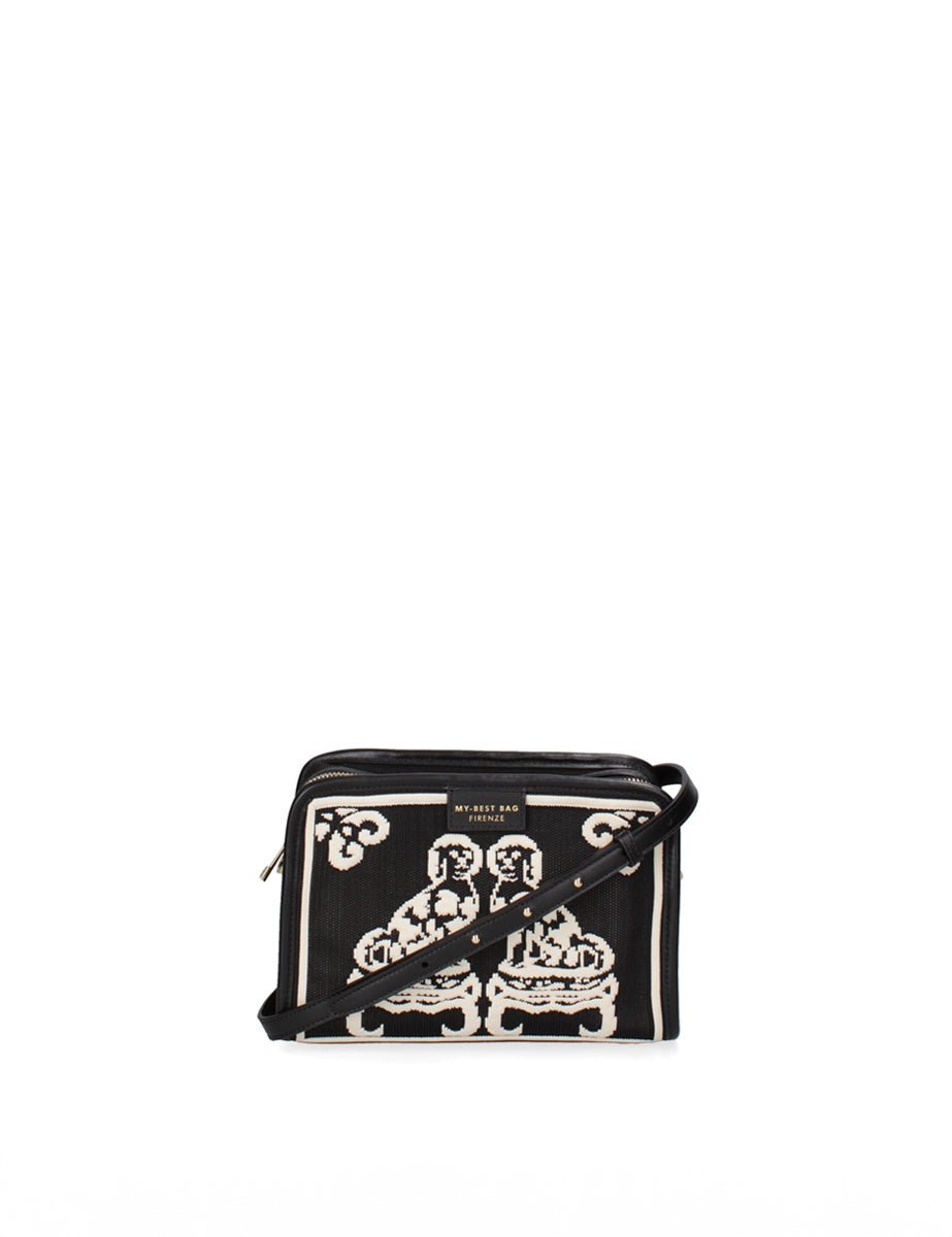 borsa tracolla azulejos black - Frida SRL