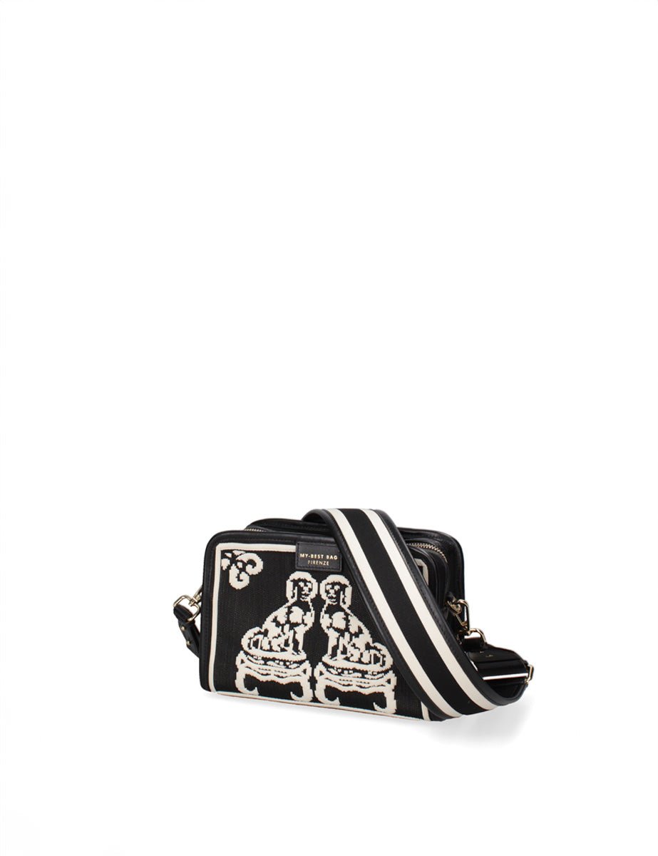 borsa tracolla azulejos black - Frida SRL