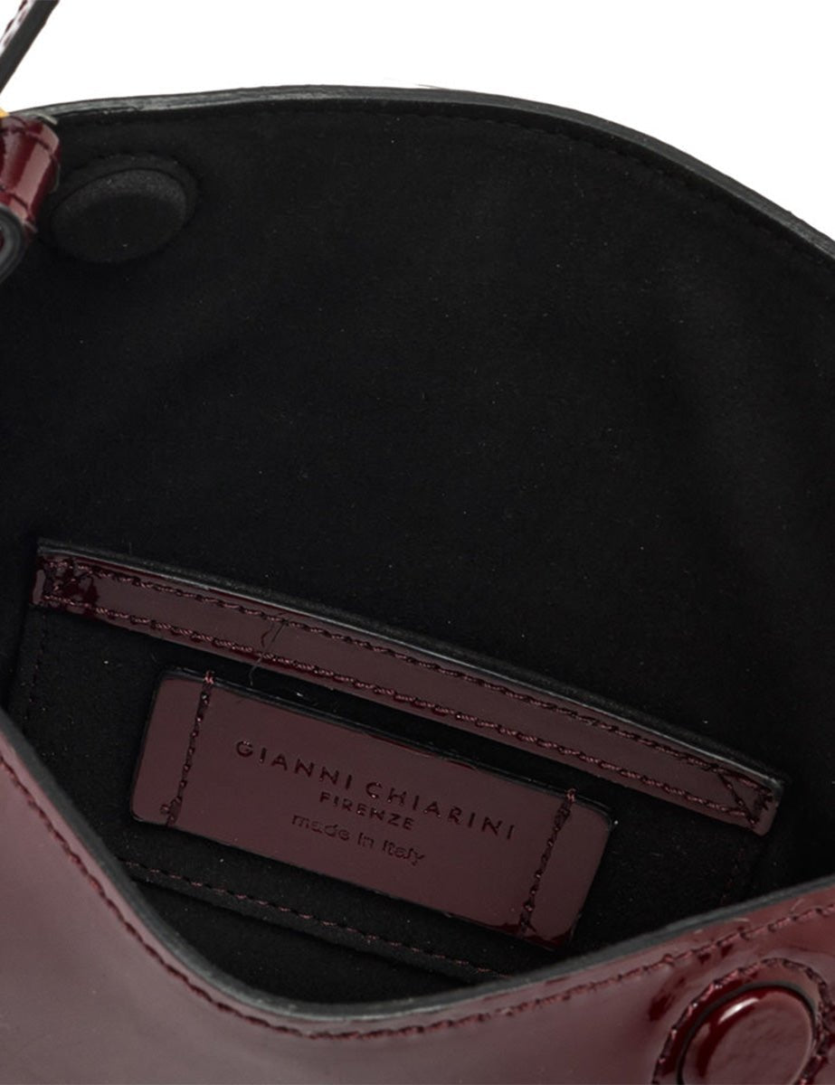 borsa vernice penelope wine berry - gianni chiarini - clutch