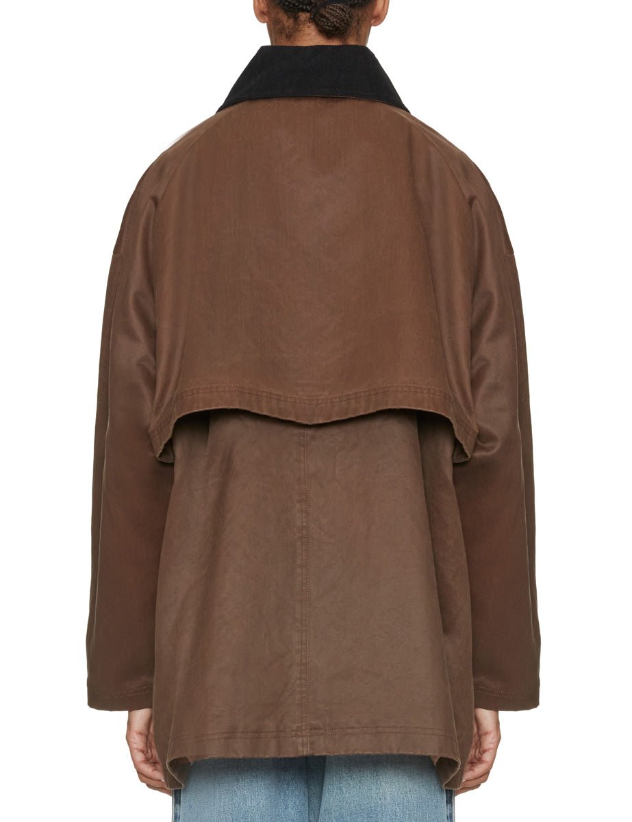 caban collo velluto cognac - alysi - giacca