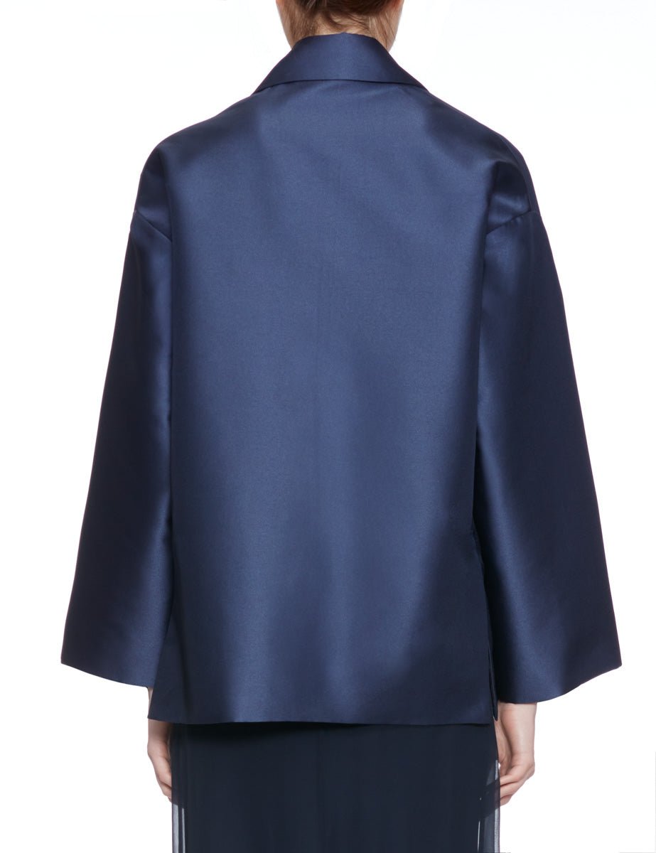 Caban over mikado blu navy - blufrida - giacca