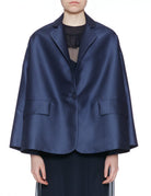 Caban over mikado blu navy - blufrida - giacca