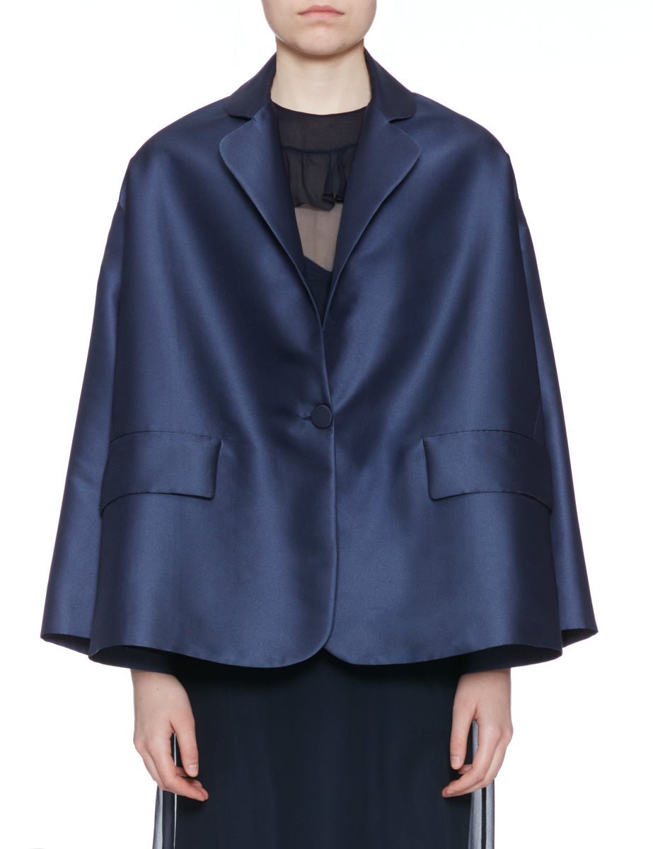 Caban over mikado blu navy - blufrida - giacca