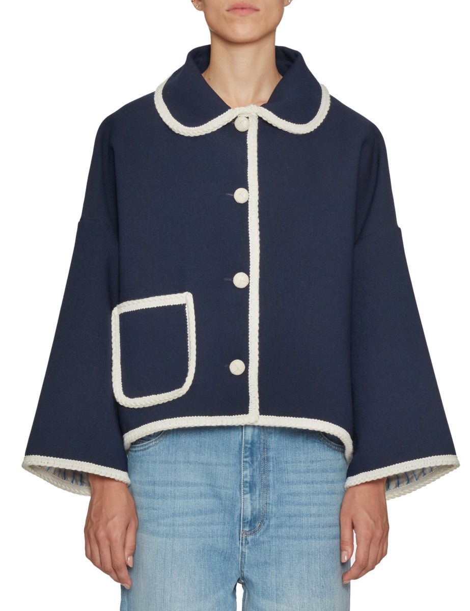 caban passamaneria blu - vivetta - cappotto