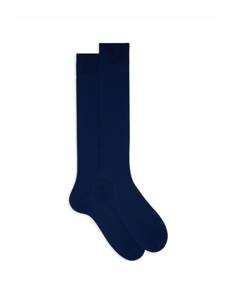 calze costa piatta tinta unita navy - gallo - calze