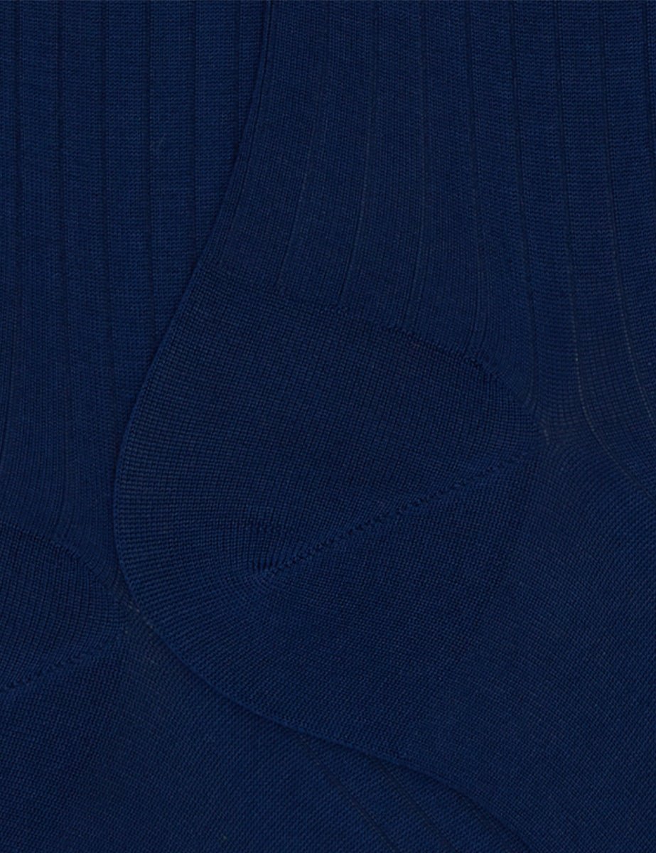 calze costa piatta tinta unita navy - gallo - calze