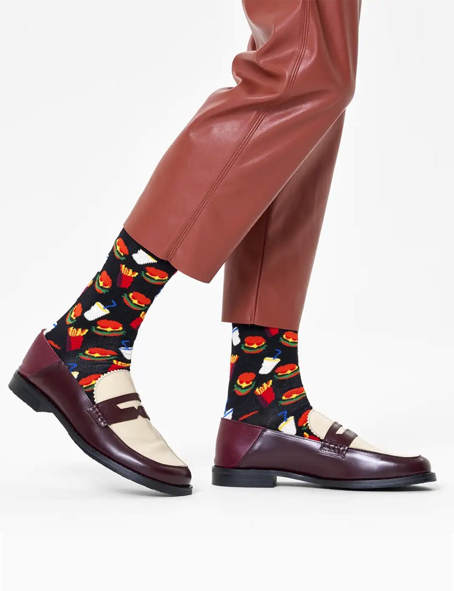 calze hamburger nero - happy socks - calze