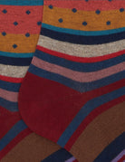 calze multicolor pois e windsor amaranto - gallo - calze