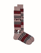 calze snoopy christmas stripes marrone - in the box - calze