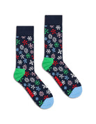 calze snow flakes navy - happy socks - calze