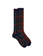 calze tartan navy - gallo - calze