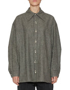 camicia ariel oversized vichy black white - Frida SRL