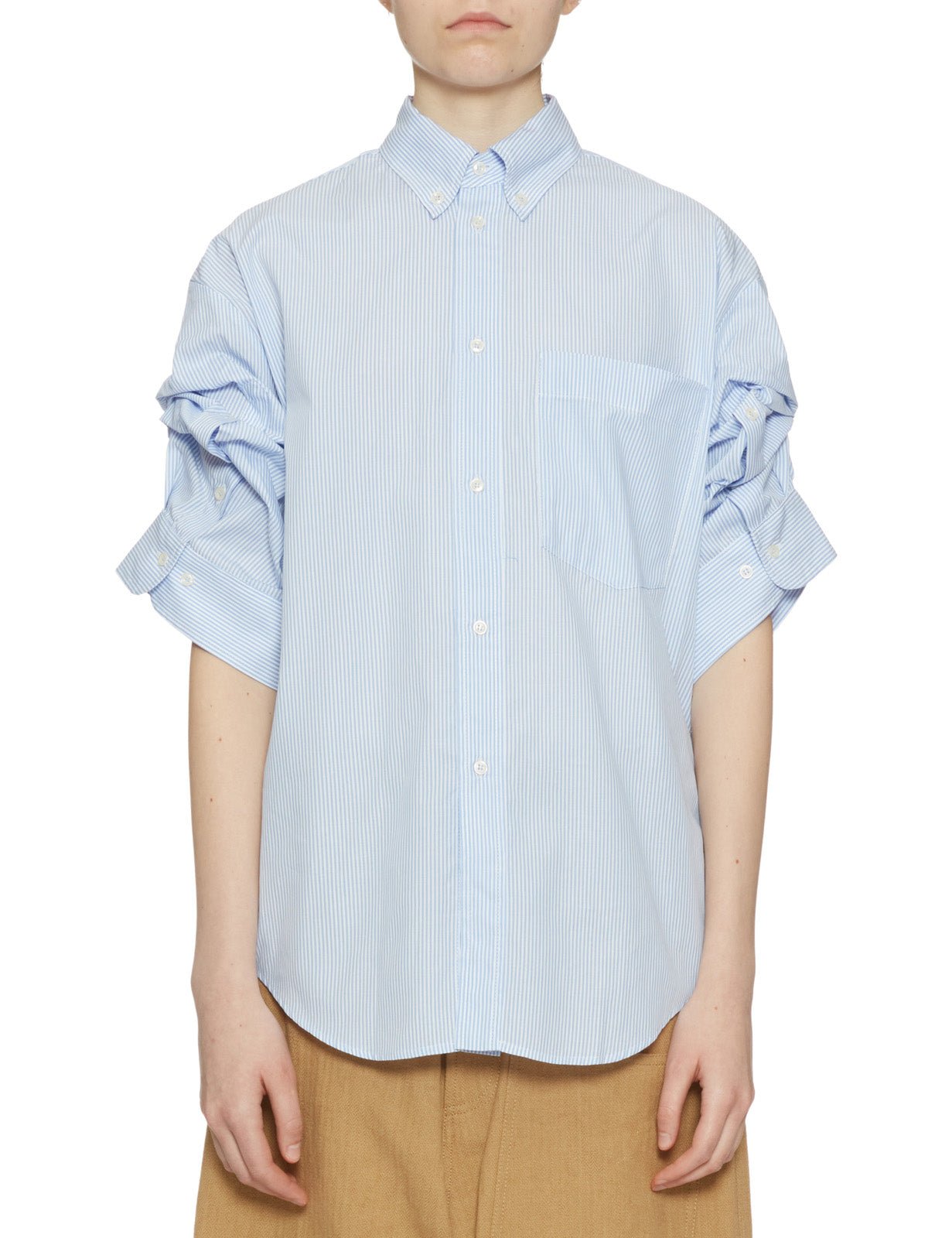 camicia buba riga bianco azzurro - jejia - camicia manica corta