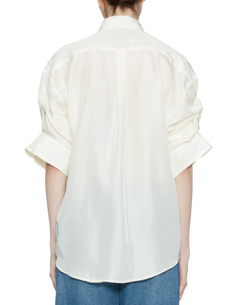 camicia buba seta vaniglia - jejia - camicia manica corta