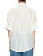 camicia buba seta vaniglia - jejia - camicia manica corta