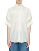 camicia buba seta vaniglia - jejia - camicia manica corta