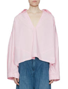 camicia cloclo over cotone pink - jejia - camicia manica lunga