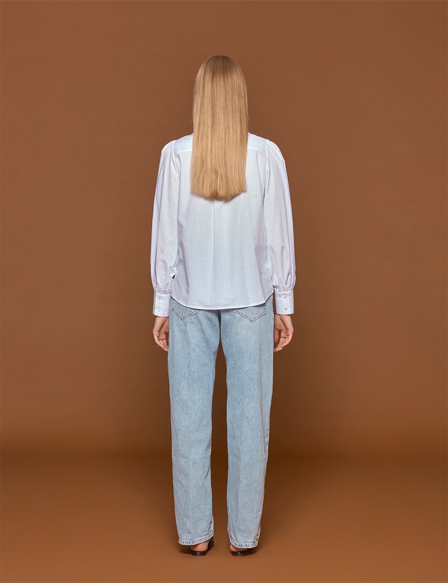 camicia cravatta check bianco - blufrida - camicia manica lunga