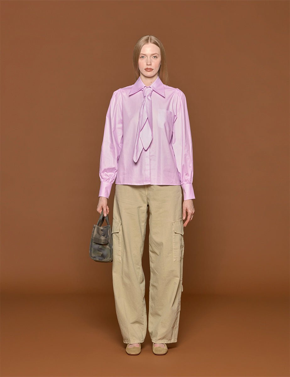camicia cravatta oxford rosa - blufrida - camicia manica lunga