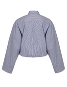 camicia cropped bastoncino strisce bianco blu - Frida SRL