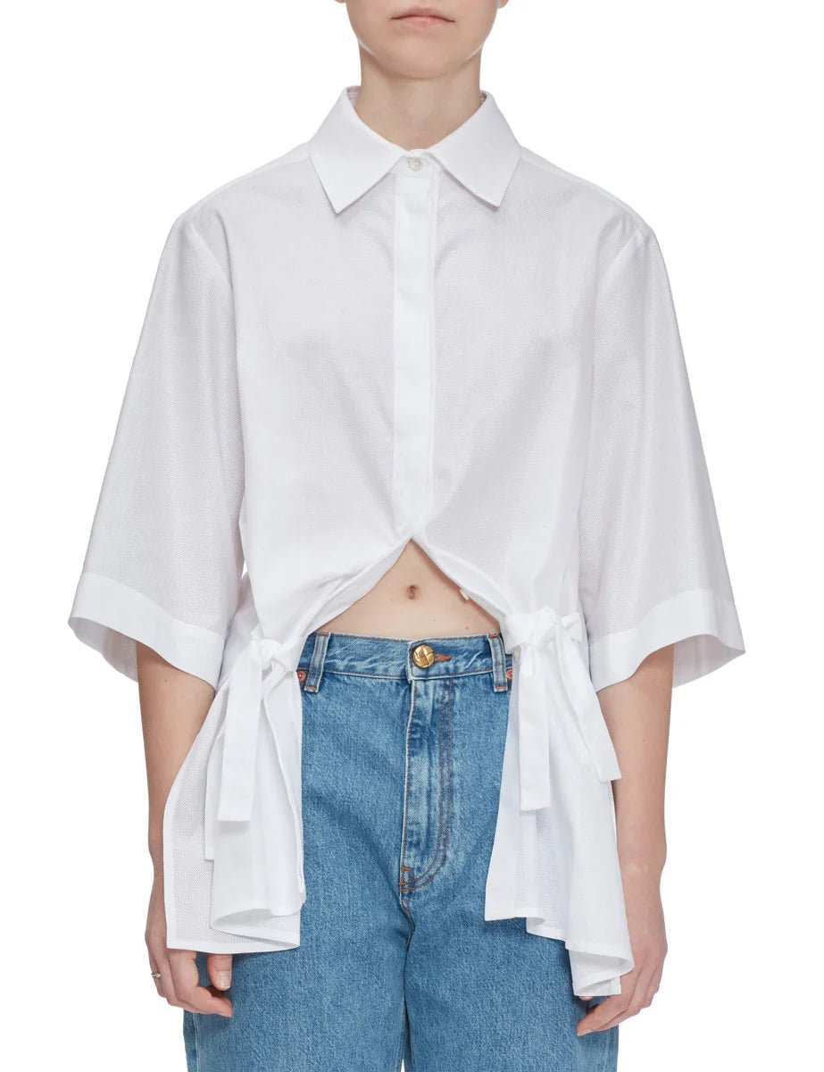 camicia fiocchi bianco - vivetta - camicia manica corta