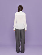 camicia georgette bianco seta - Frida SRL