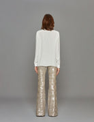 camicia inserti pizzo panna - Frida SRL