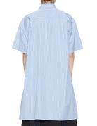 camicia manica corta righe azzurro bianco - plan c - camicia manica corta