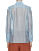 camicia mussola dritta azzurro - blufrida - camicia manica lunga